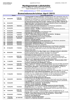 Gemeindenachrichten 04/2015