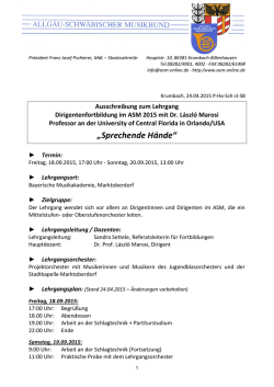 I. Pr&auml;sidium / Vorstand ASM