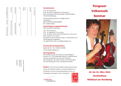 Pongauer Volksmusik Seminar