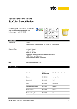 Technisches Merkblatt StoColor Select Perfect
