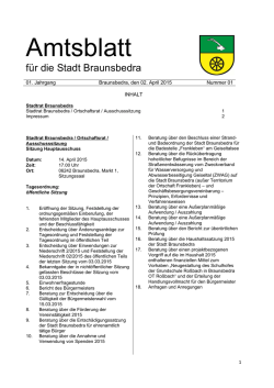 Amtsblatt Nr. 01 - Stadt Braunsbedra