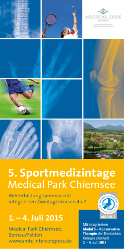 5. Sportmedizintage - Intercongress GmbH