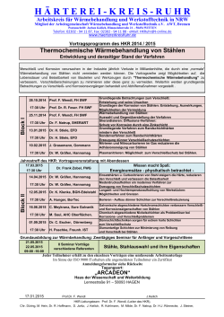 Programm 2014-15 - HKR Härterei-Kreis-Ruhr