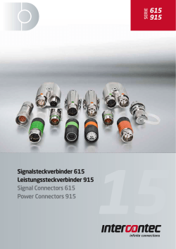 Signalsteckverbinder 615 Leistungssteckverbinder 915