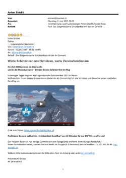 Schützenfest Wallis: Helikopterflüge