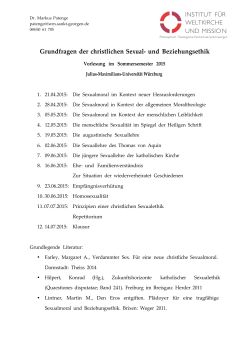 Grundfragen der christlichen Sexual
