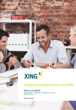 Download: Integrationsmöglichkeiten auf XING