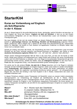 StarterKit4 - Institut für Legasthenie und Lerntherapie