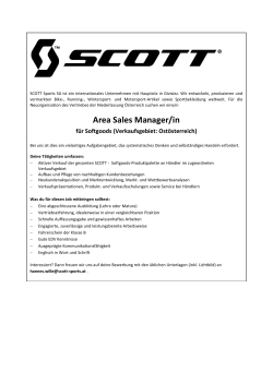 Area Sales Manager/in
