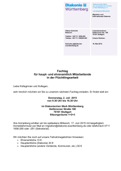 Einladung Fachtag 02.07.2015 - Flüchtlingsrat Baden