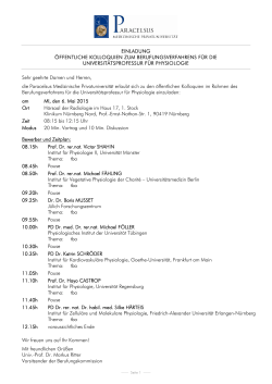 Bewerber und Zeitplan