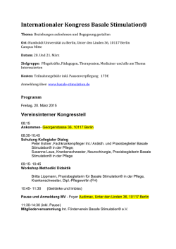 Internationaler Kongress Basale Stimulation&reg;