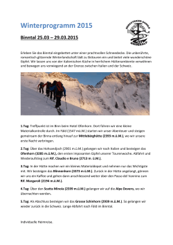 Winterprogramm 2015 - Bergsteigerschule Riederalp