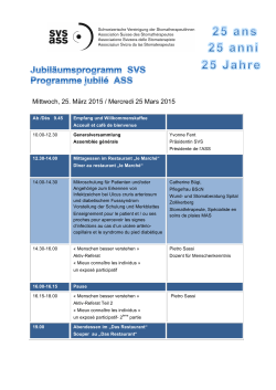 Jubiläumsprogramm 2015