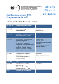 Jubil&auml;umsprogramm 2015