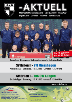 SVB-aktuell - SV 20 Brilon