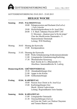 gottesdienstordnung heilige woche