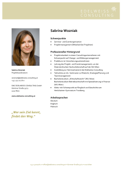Sabrina Wozniak - edelweiss consulting