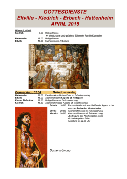 Gottesdienste APRIL