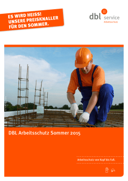 DBL Arbeitsschutz Sommer 2015