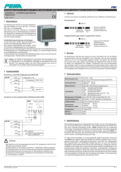 Installations - und Bedienungsanleitung Regensensor 1