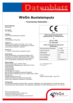 WeGo Buntsteinputz - WeGo Systembaustoffe GmbH
