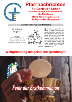 aktuelle Pfarrnachrichten St. Gertrud