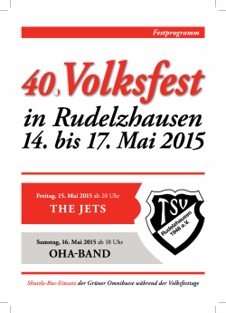 Volksfestprogramm 2015