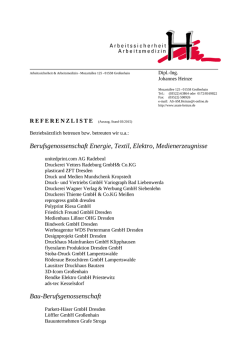 INGENIEURB&Uuml;RO HEINZE - Arbeitssicherheit und Arbeitsmedizin