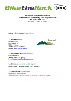 Heubacher Mountainbikefestival &bdquo;Bike the Rock powered by KMC