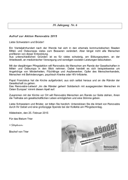 Gottesdienste und Veranstaltungen vom 06
