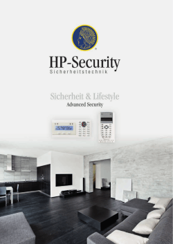 Prospekt downloaden - HP-Security Alarmanlagen Salzburg
