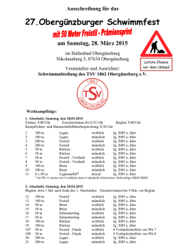 Ausschreibung für das - TSV Lindau 1850 e.V.