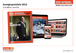 Anzeigenpreisliste 2015 - Spiegel-QC