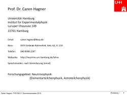 Organisatorisches - Universität Hamburg