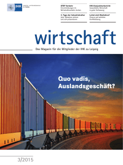 Quo vadis, Auslandsgeschäft? - Industrie