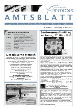 Donnerstag, 26.03.2015