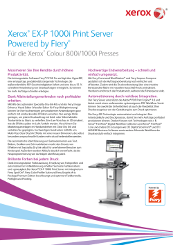 Xerox® EX-P 1000i Print Server Powered by Fiery®