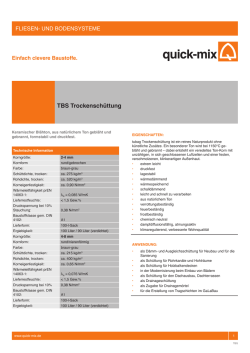TBS Trockensch&uuml;ttung - Quick-Mix