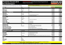 Preisliste Ducati 2015 EU Direktimport