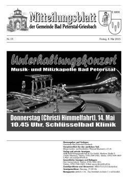 Mitteilungsblatt M 6930 - von Bad Peterstal