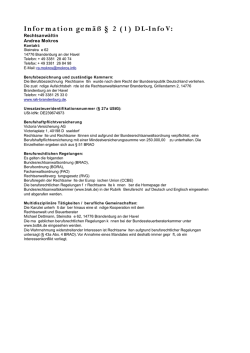 Information gem&auml;&szlig; &sect; 2 (1) DL-InfoV: