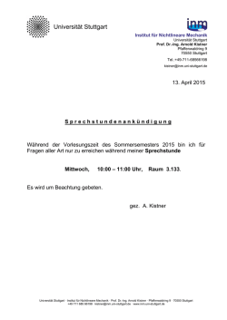 hier - Institut für Nichtlineare Mechanik