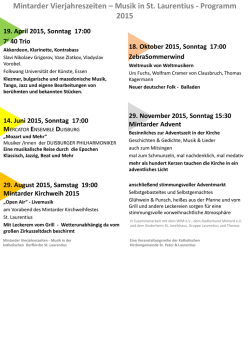 Jahresprogramm 2015