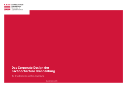 Corporate Design Manual - Fachhochschule Brandenburg