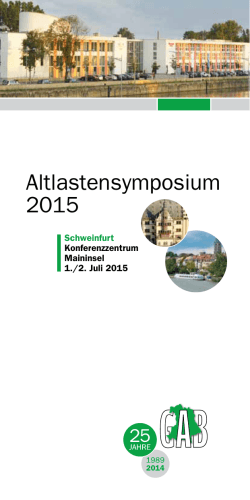 Altlastensymposium 2015 - GAB Gesellschaft zur Altlastensanierung
