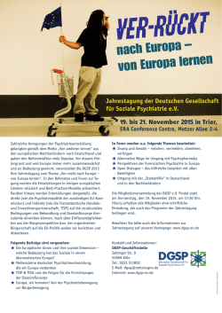 nach Europa – von Europa lernen