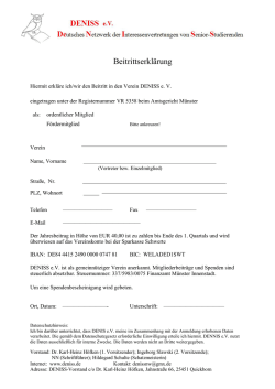 Beitrittserklärung