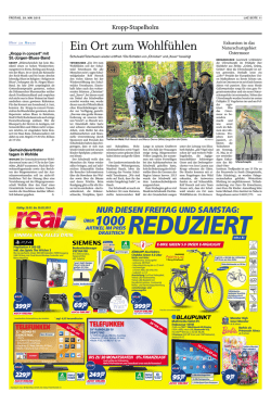 Bericht über den Neustart am 23.05.2015 / Landeszeitung vom