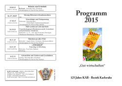 Veranstaltungs-Programm 2015